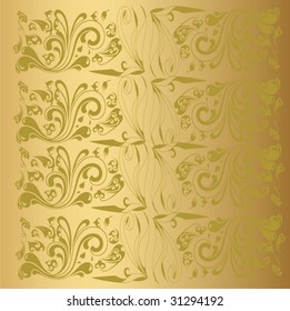 Floral Gold Background