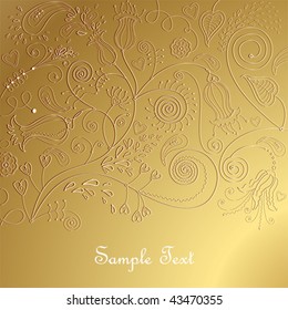 Floral gold background