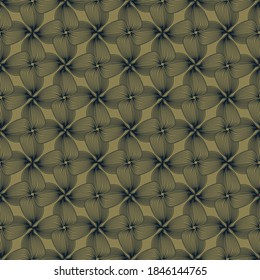 Floral gold background vector seamless pattern texture