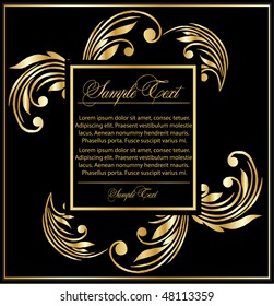  floral gold frame