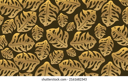 floral gold pattern vector , design for decoration and background