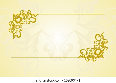 Floral golden frame