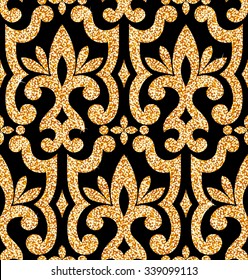 floral golden wallpaper