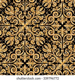 floral golden wallpaper