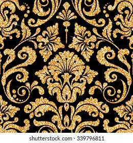 floral golden wallpaper