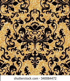 floral golden wallpaper