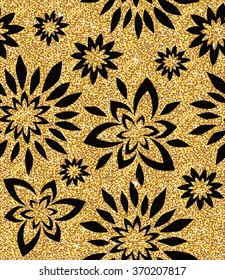 floral golden wallpaper