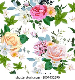 Floral gorgeous seamless pattern