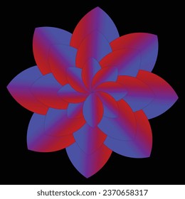Floral Gradient Design Graphic Illustration