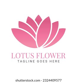 Blumen-Farbverlauf-Vektorgrafik, Lotus-Blume Vektor-schwarze Symbole auf weißem Hintergrund, Lotus-Blumensymbol Vektorgrafik