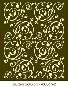 Floral gradient ornate wallpaper. Vector illustration.