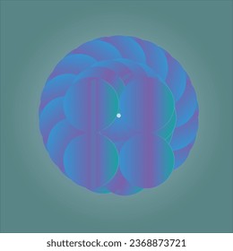 Forma de ilustración gráfica del vector de gradiente floral