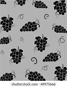 Floral and grape background. Vector illustration.