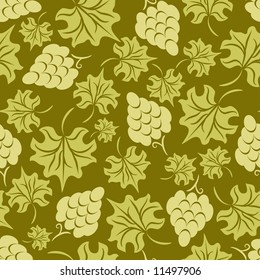 Floral grape seamless pattern