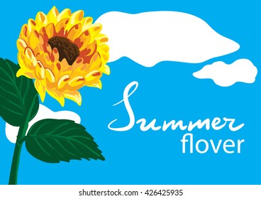 Floral  Graphic Design with sunflower