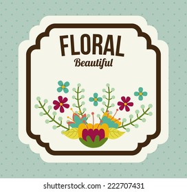 floral graphic design , vector illustration