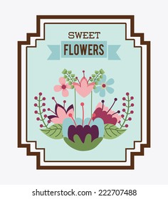 floral graphic design , vector illustration