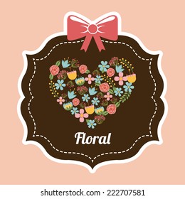 floral graphic design , vector illustration