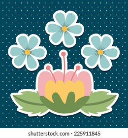 floral graphic design , vector illustration floral graphic design , vector illustration