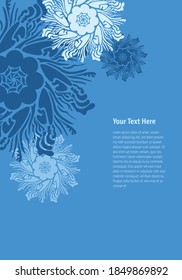 Floral graphic elements vector set. Flowers and plants hand drawn illustrations. Space for text