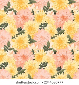 Un patrón gráfico floral, tejiendo flores y hojas en un diseño armonioso. Este versátil patrón evoca la belleza natural y la elegancia, aptas para textiles, papel pintado y proyecto creativo