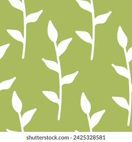 Floral graphic scribble design. Seamless pattern. Abstract minimal flower. Beautiful floral background. Vector art illustration for textile, wallpaper. Hand-drawn with a black brush. Handwriting.