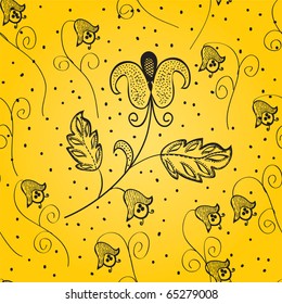 Floral graphic seamless pattern
