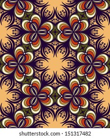 Floral Graphic Seamless Pattern. Abstract background.