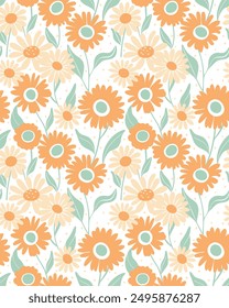 
Gráfico floral. Patrón sin fisuras para decorar todos los diseños de moda, telas, Fondos de pantalla y estampados. sobre un fondo blanco.