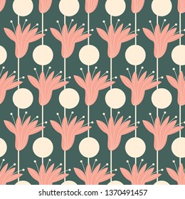 floral graphic seamless pattern. trendy background print. 