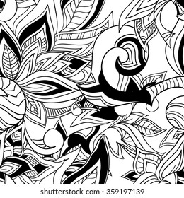 Floral graphic seamless pattern in vector format