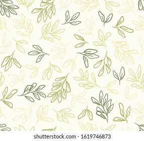 Floral graphic vector illustration. Trendy seamless pattern with hand drawn flowers. Modern repeatable background.