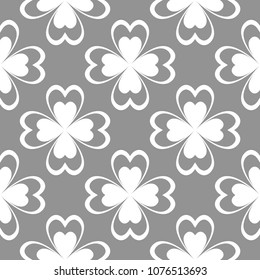 Floral gray seamless pattern. Background with fower elements for wallpapers.