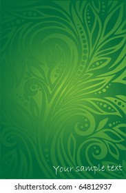 Floral green background