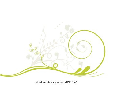 Floral Green Background  vector