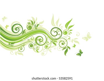 Floral green border