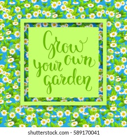 Floral green frame