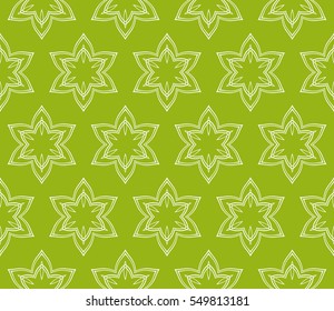 floral green geometric seamless pattern. flower and leaves. vector illustration. for Valentine's day, Wedding, greeting invitations.