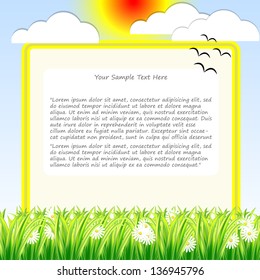 Floral green grass
