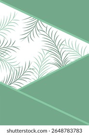 Floral green leaves journal and notebook vector design