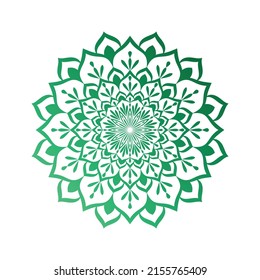 Floral Green Mandala Vector Design