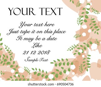 floral greenery invitation card