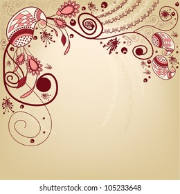 Floral greeting card