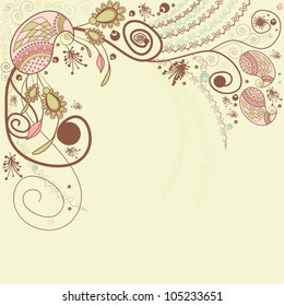 Floral greeting card