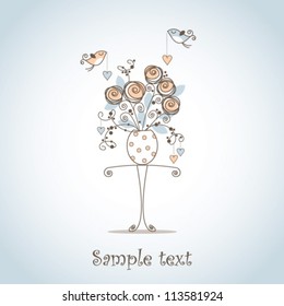 floral greeting card