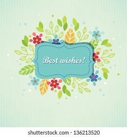 Floral greeting card