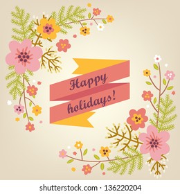 Floral greeting card