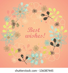 Floral greeting card