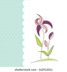 Floral greeting card