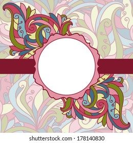 Floral greeting card.